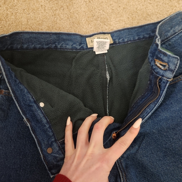 Mens L.L Bean Classic Fit Size 32X34 Jeans Polyester Lining NWT Straight #B17 - Picture 6 of 7